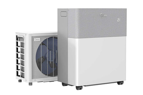Air conditioning unit on a white background